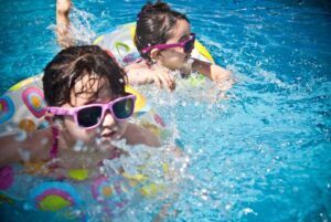 Children swimming